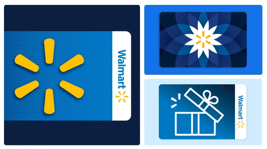 Illustration showing how to use a Walmart Gift Card